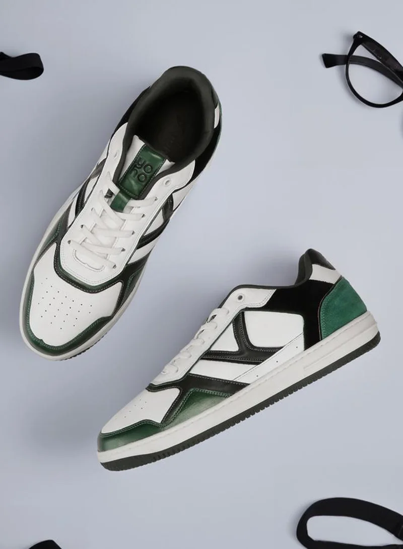 YOHO Men Suede Look Panel Fashion Sneakers